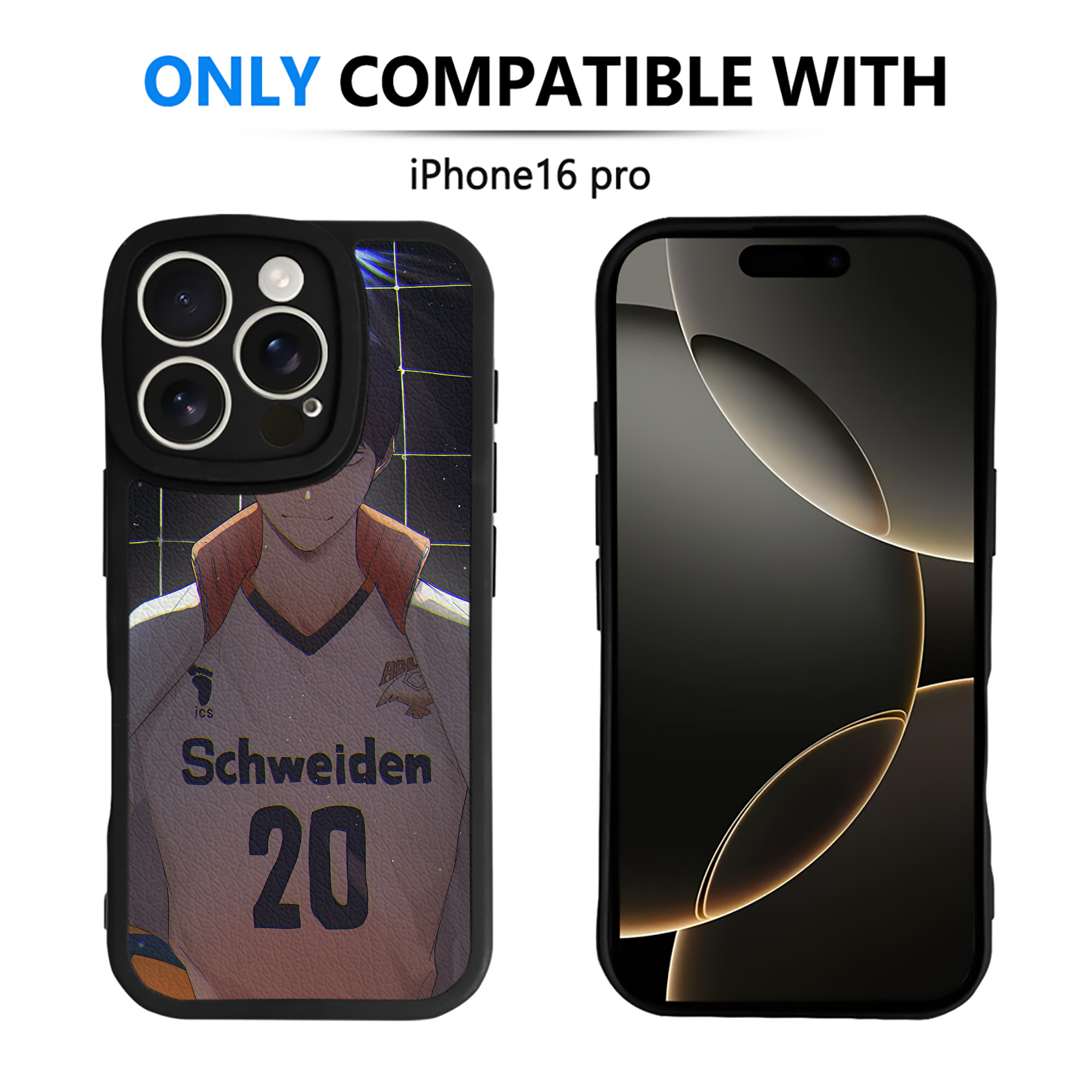 （画像用） ハイキュー!! Haikyu!! 【iPhone 16シリーズ対応】シリコンスマホケース（レザー調） 材質：シリコン